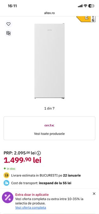 Vand congelator Arctic