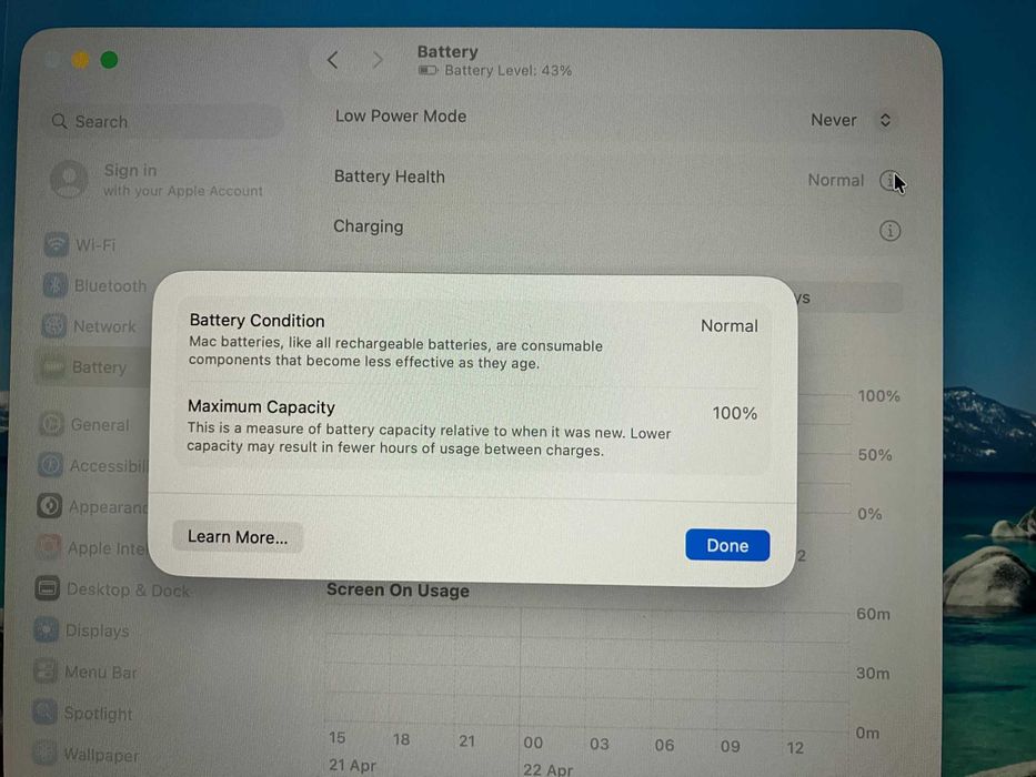 MacBook Air M4 13" 256GB Midnight, 100% Капацитет на Батерия, Има Гаранция, Като Нов!