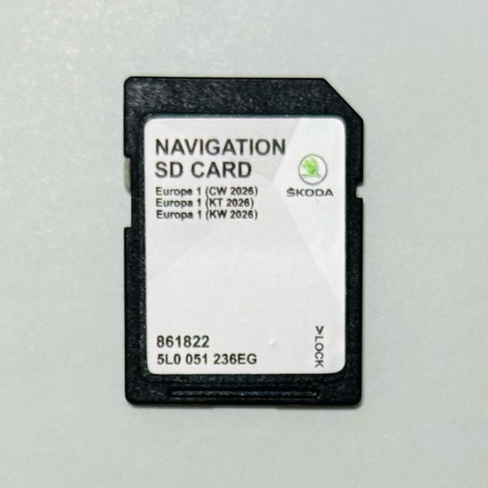 SD Card GPS Navi SKODA Discover Pro Media MIB2 Map EU (V22) 2026