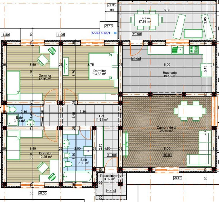 IASI – Valea Lupului– Casa individuala parter cu 4 camere-Teren 520 mp