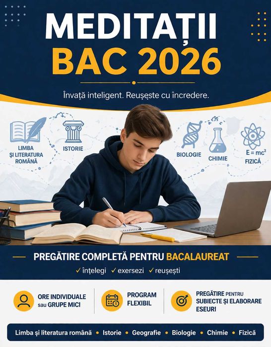 Meditații BAC 2026 — ONLINE (locuri limitate)
