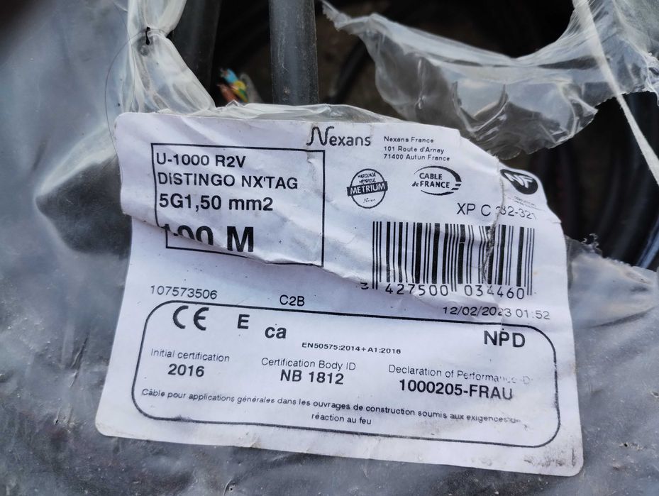 Cablu electric 5 x 1,5 mm