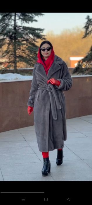 Эко шуба в идеальном состоянии