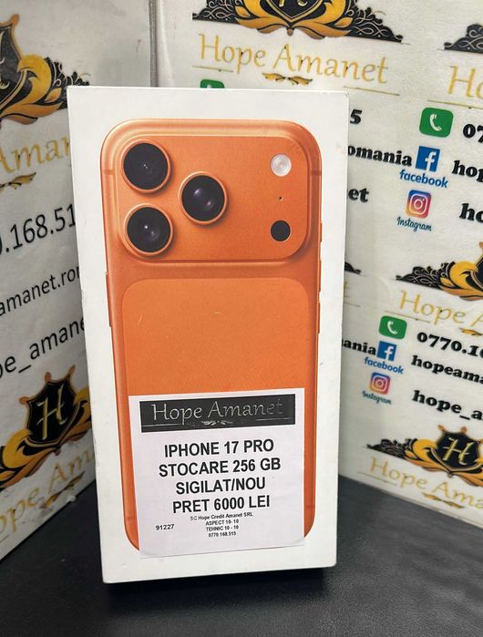 Hope Amanet P3 Iphone 17 PRO SIGILAT/NOU