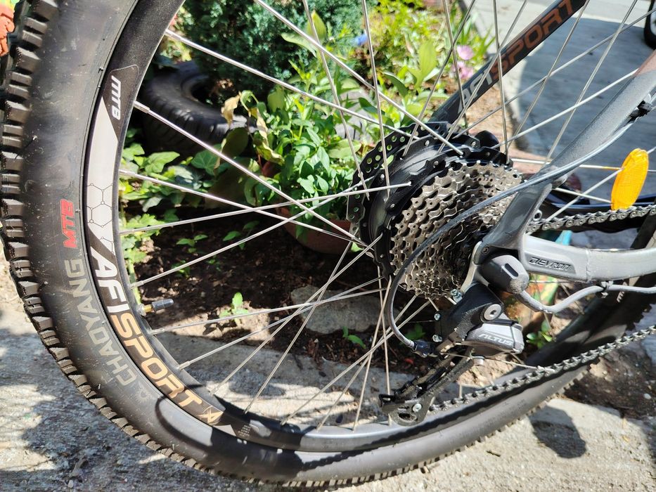 Bicicletă Afisport electrică roți 27,5,3×9 viteze