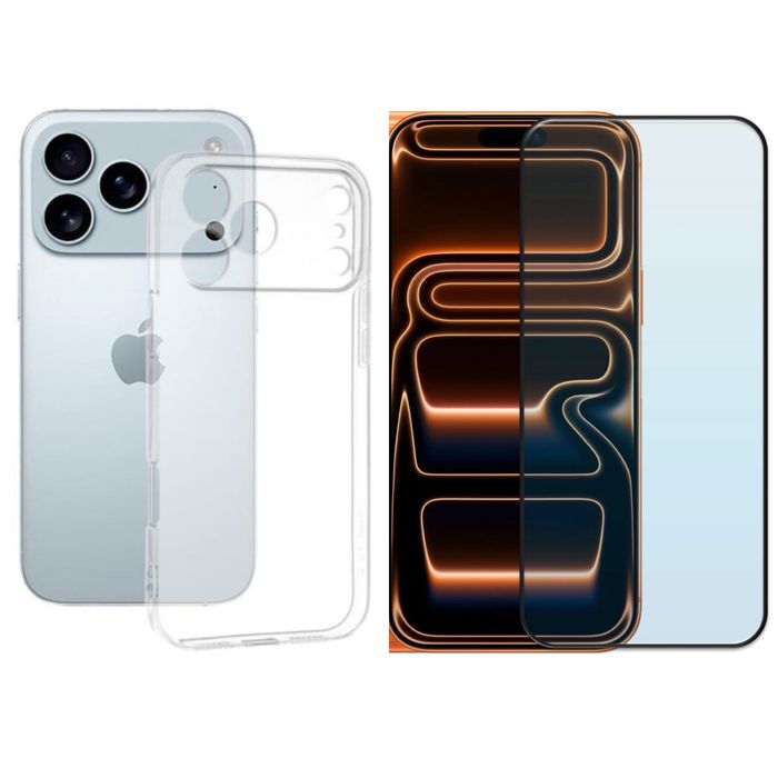 Husa Silicon + Folie Sticla 11D/6D/Privacy Iphone 17/AIR/PRO/PRO MAX