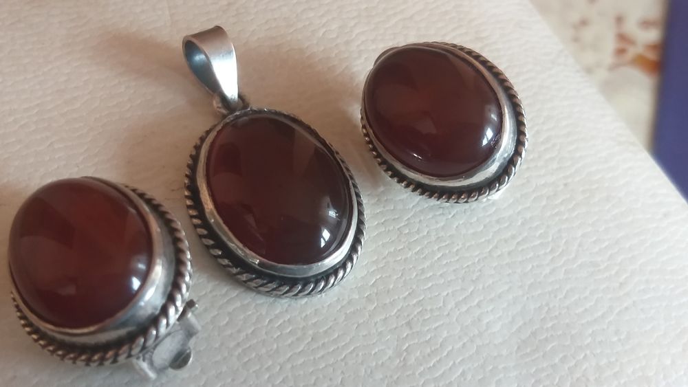 Vand set din Argint cu chihlimbar