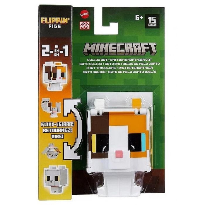 Фигурка Minecraft Котка с трансформация 2в1, Mattel, 129x197мм, 6+