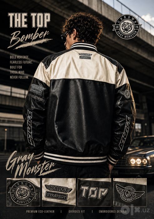 Бомбер Gray Monster «THE TOP» 3XL. Exclusive Model.