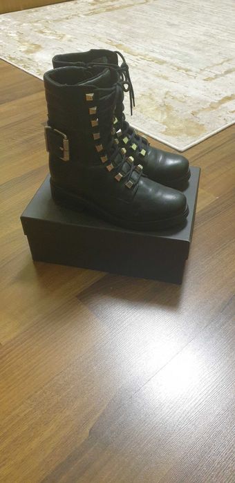 Ghete de iarna, negre, din piele, Tamaris,37