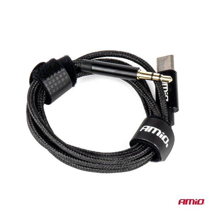 Usb-c към aux мини жак 3,5 мм 1 м аудио кабел amio-04294