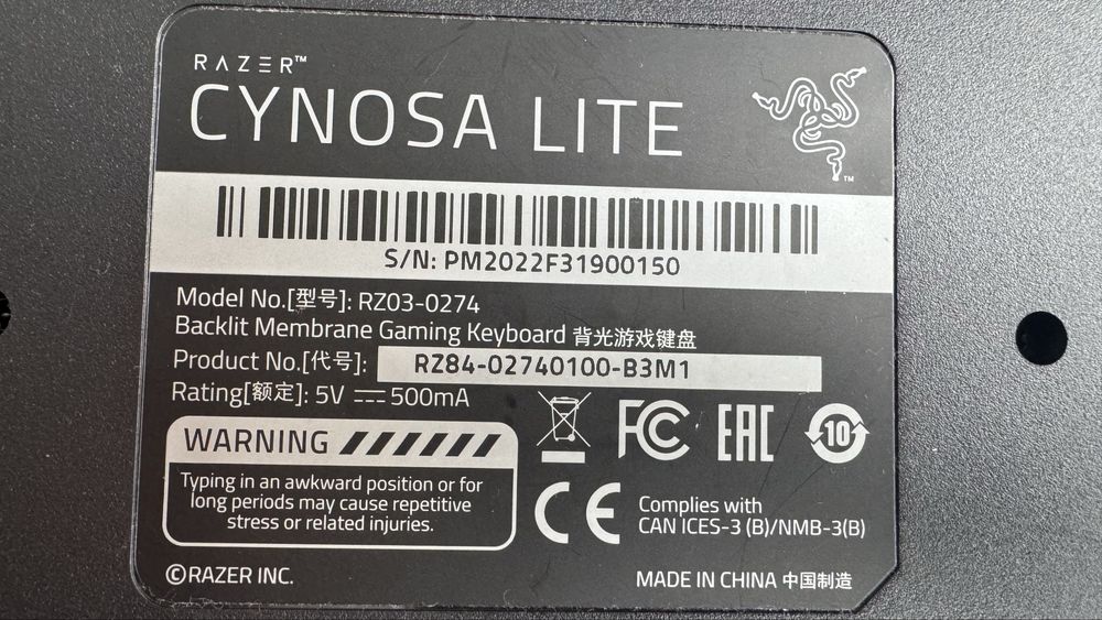 Razer Cynosa Lite