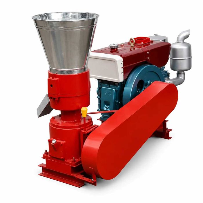 Granulator furaje KL-200A cu motor diesel si 3 matrite NOU Garantie 24 luni Livrare rapida