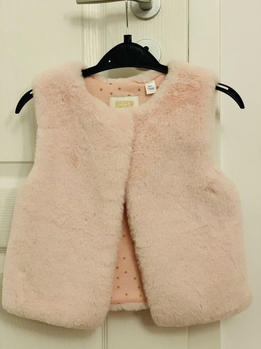 Bolero roz din blana sintetica-5 ani