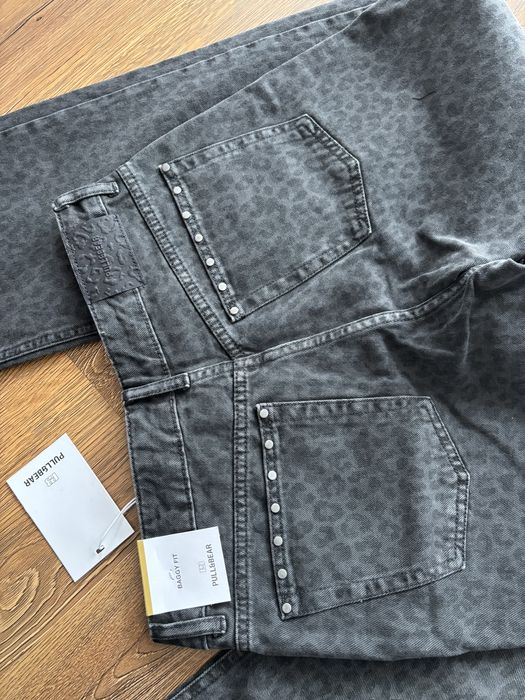 Blugi leopard cu tinte femei baggy