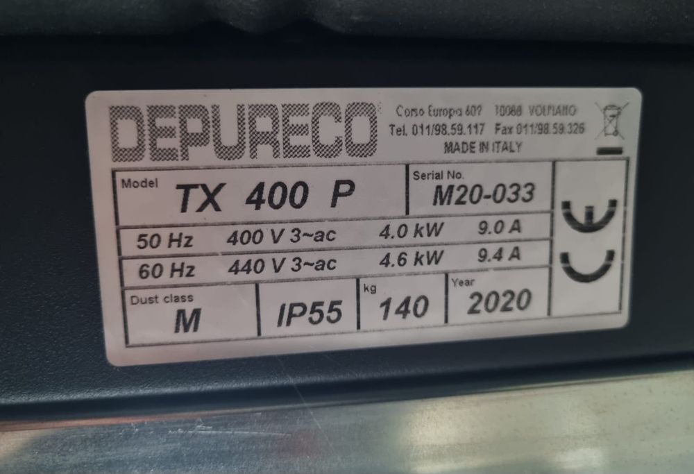 Aspirator industrial Depureco TX400P Onesti • OLX.ro