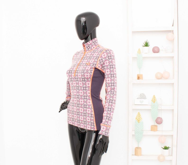 Kari Traa дамска мерино блуза с цип термо бельо 100% мериносна вълна S