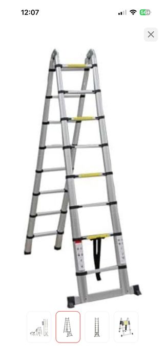 PROFSET лестница телескопическая DLT710B, 620 см