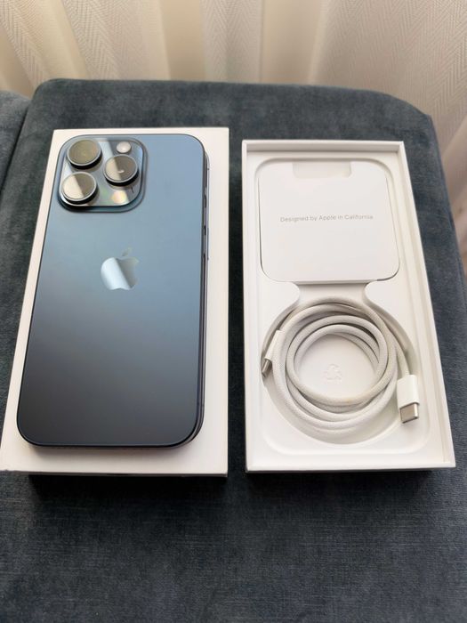 iPhone 15 Pro, Blue Titanium, 128 GB