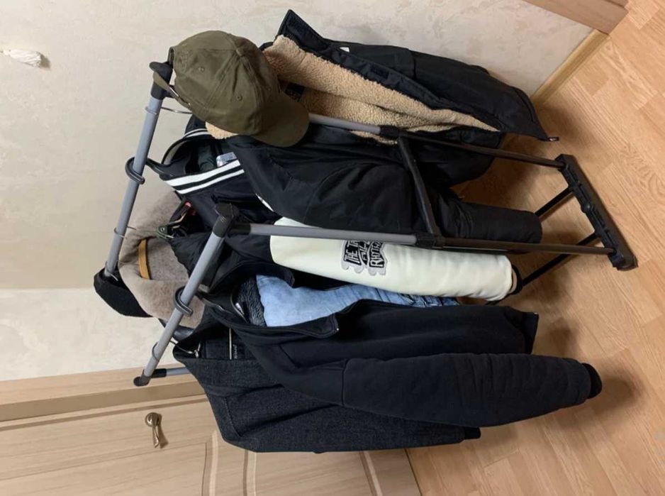 Телескопична стойка за дрехи, стелаж, шкаф, двойна стойка за обувки