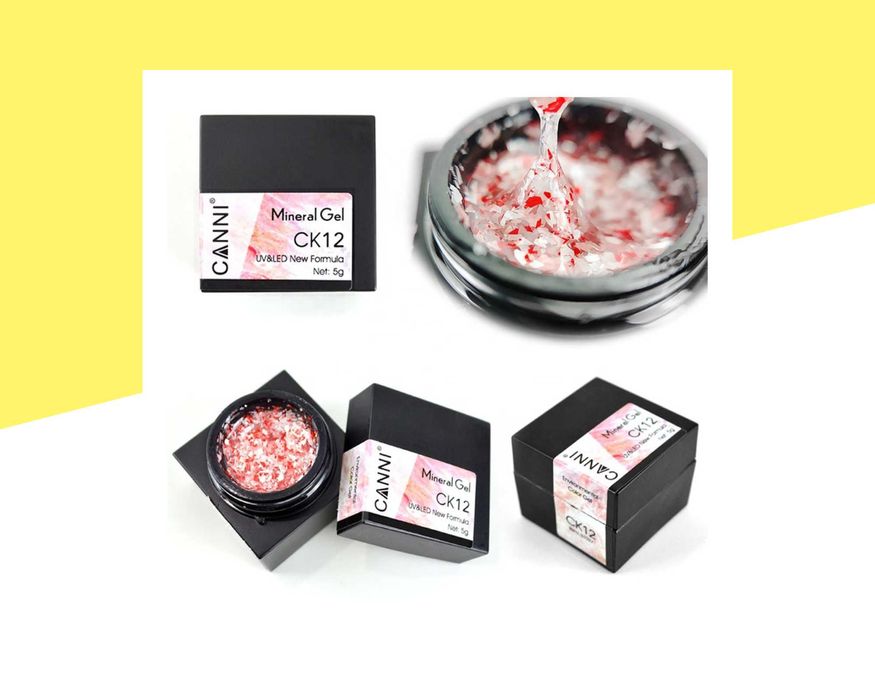 Професионална UV/LED гел боя Mineral Gel CANNI, мраморен ефект