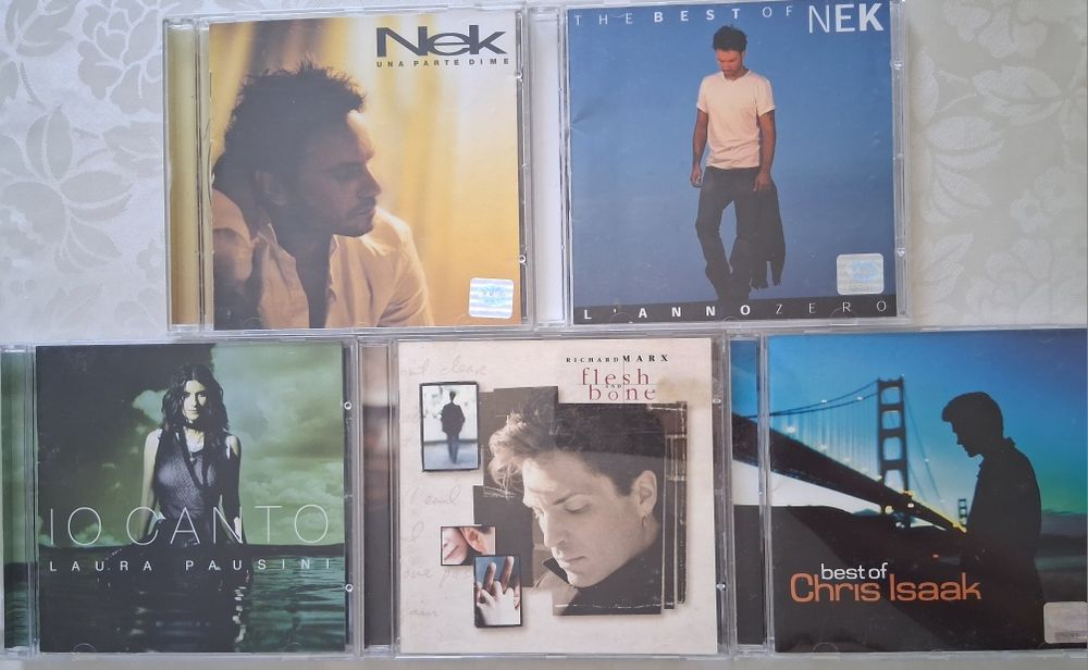 Оригинални CD на   Nek, Laura Pausini, Richard Marx, Chris Isaac.