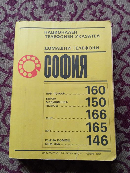 Телефонен указател София 1987 година