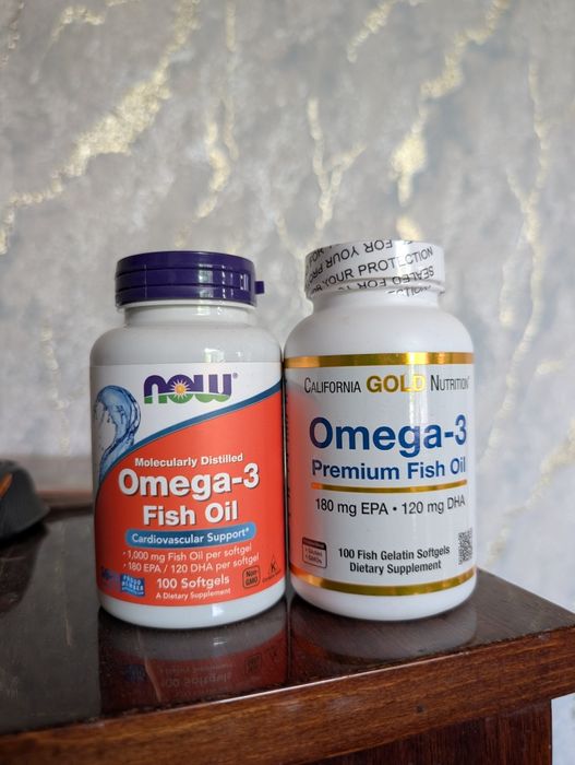 Omega-3 Baliq Yog'i, 1,000 mg. Омега-3 рыбий жир, 1000 мг.