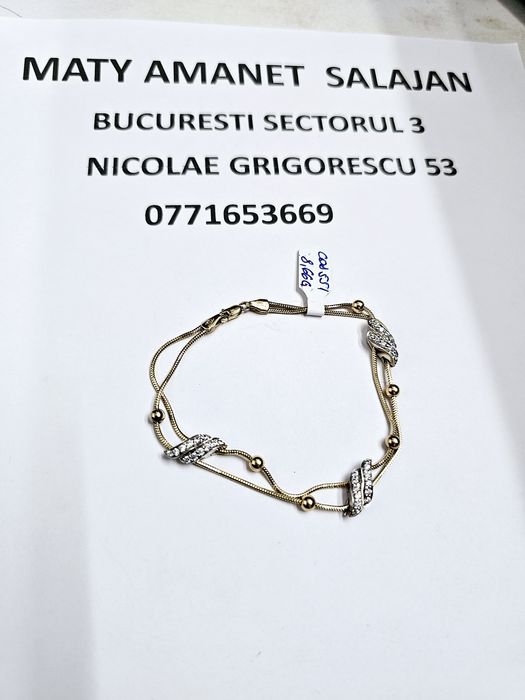 Vand bratara din aur 14 k 8.66 g cod 551