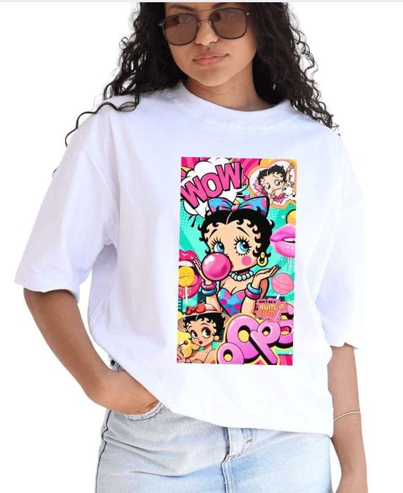 GU.CCI Дамска Овърсайз тениска , дамски тениски с къс ръкав XS-3XL Oversized t shirt