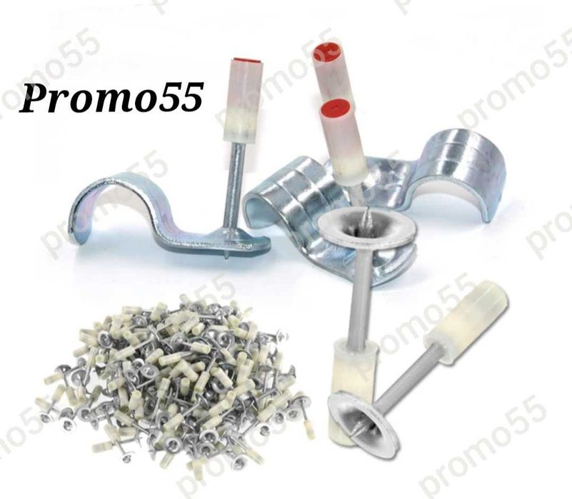 Професионални Кръгли Стоманени Пирони със Скоби за Тръби и Кабели