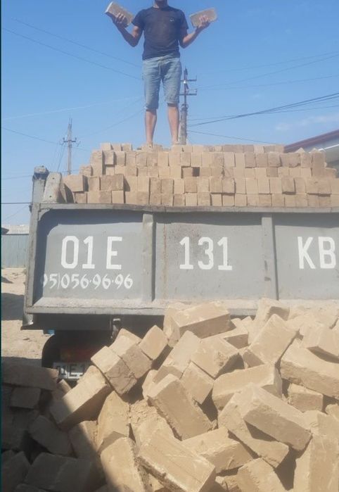 Shaharning istalgan joyiga xom gʻisht pishgan gisht yetkazib beramiz