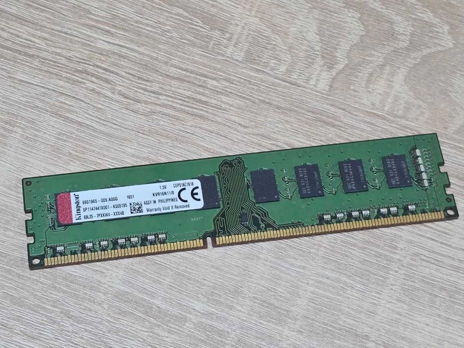 Memorie RAM Desktop Kingston ValueRAM 8GB DDR3 1600MHz CL11 KVR16N11/8