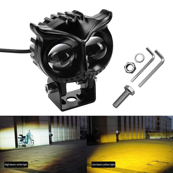 Халоген диоден за Мотоциклет - Бяла и Жълта светлина.