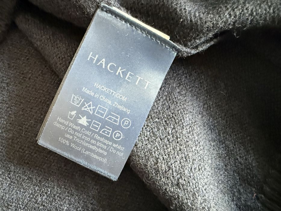 100% вълна Hackett London Lambswool V-Neck Pullover ОРИГИНАЛ мъжки пуловер - М