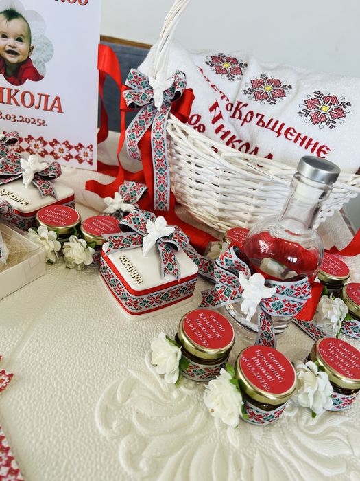 Комплект за кръщене/Покани/Подаръчета за гости