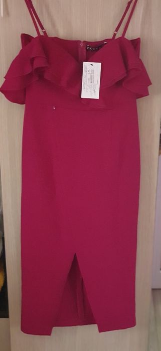 Rochie de seara/ ocazie poema magenta/fuchsia marimea S(36)