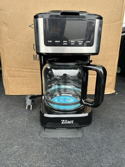 Cafetiera digitala Zilan 900 W, 1.8 L,Functie curatare automata
