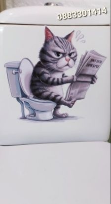 Стикер за тоалетна Коте