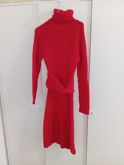 Rochie roșie cambrata Crăciun/Revelion