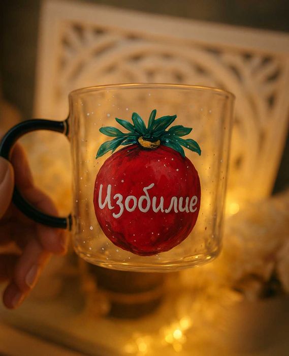 Ръчно рисувани коледни чаши