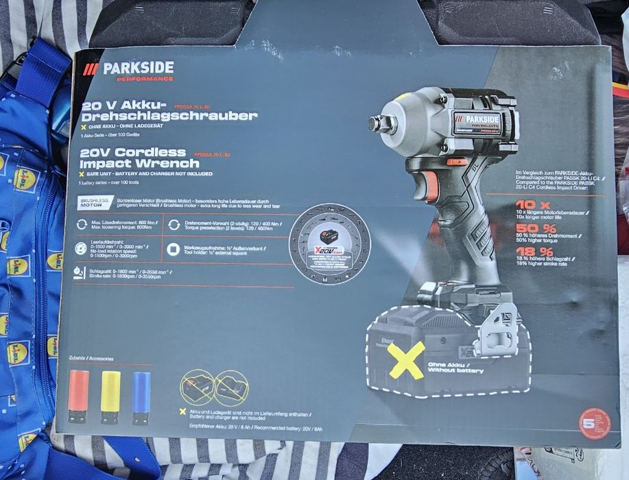 Impact parkside 600 nm  nou, garantie 5 ani, bon la kaufland