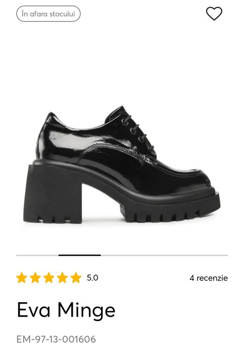 Pantofi Eva Minge mar 37 piele naturala lacuita noi