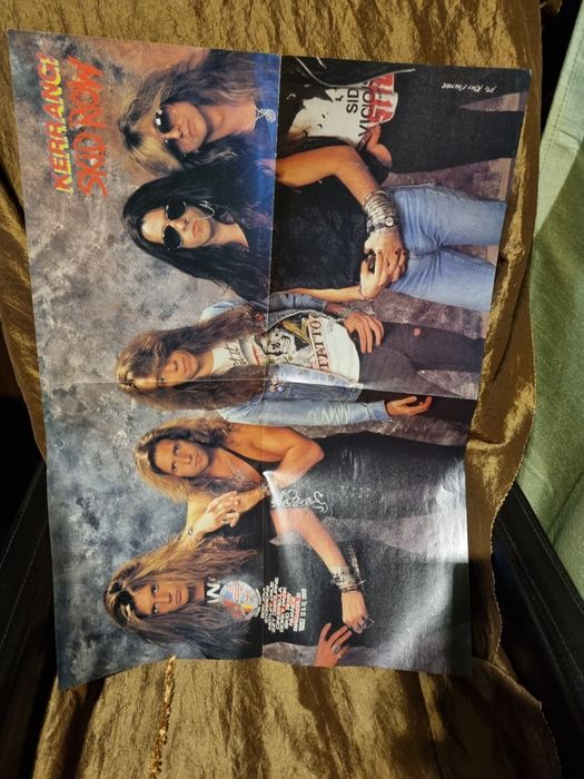 Discuri vinil rock și postere Skid Row ( două discuri și 13 postere)