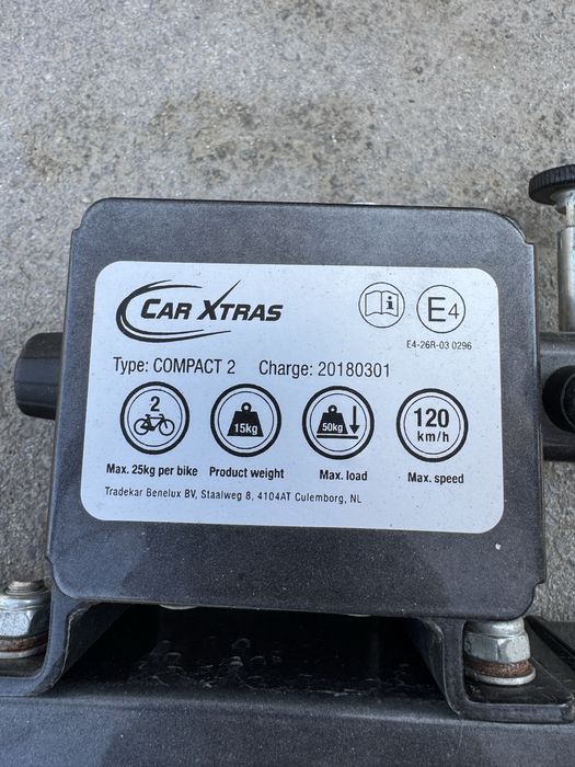 Стойка за велосипеди за теглич – за 2 велосипеда