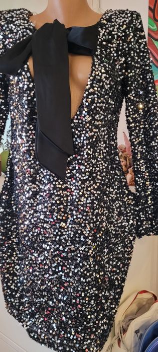 Bluze /rochii mini dama ocazii speciale paiete argintii