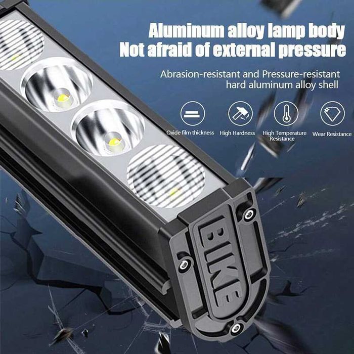 Ултра ярка LED светлина за велосипед с дислей, Фар 2000lum/2000mAh USB