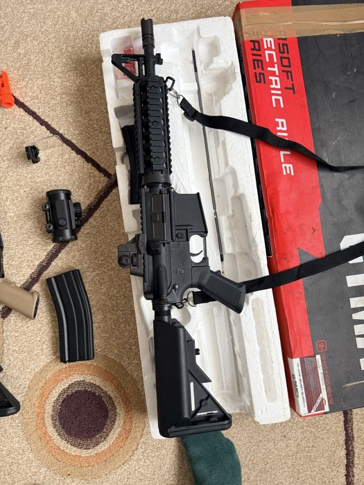 Pachet Replică Airsoft G&G Combat Machine + CYMA M4 + Accesorii