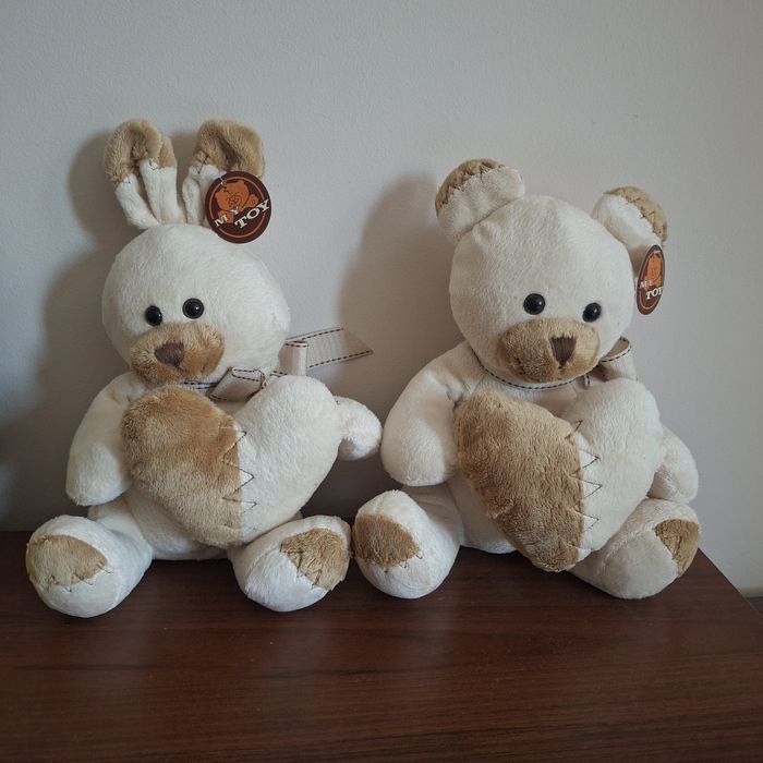 Детски плюшени играчки нови зайче и мече