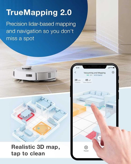 Aspirator robot DEEBOT T20 OMNI, ridica cop la covor, usuca lavetele